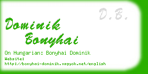 dominik bonyhai business card